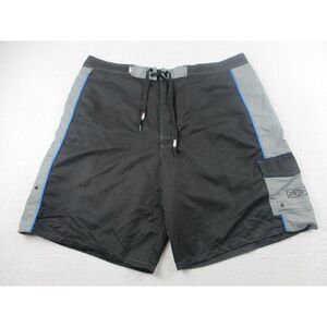 Aftco Bluewater Cargo Shorts Mens 40‎ Black Grey Drawstring Fishing Outdoor
